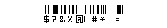Pixelary Font OTHER CHARS
