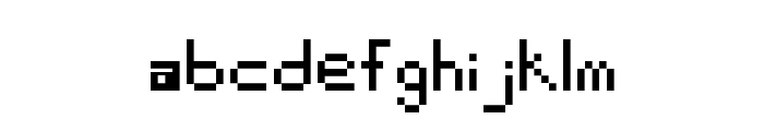Pixelated Regular Font LOWERCASE