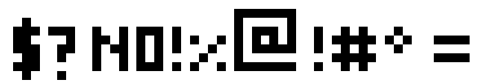 PixelatedCZS Regular Font OTHER CHARS