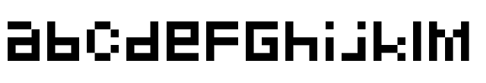 Pixeled Regular Font LOWERCASE