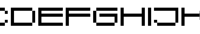 Pixeled Wide Regular Font UPPERCASE