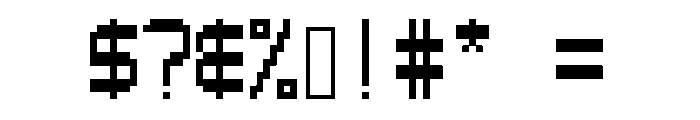 Pixon Font OTHER CHARS