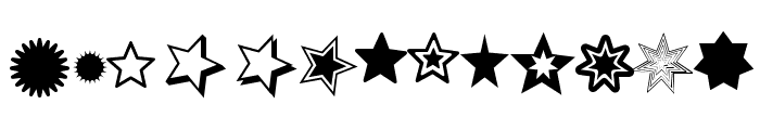 PizzaDude Stars Font LOWERCASE