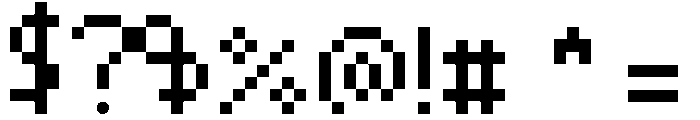 pixely Regular Font OTHER CHARS