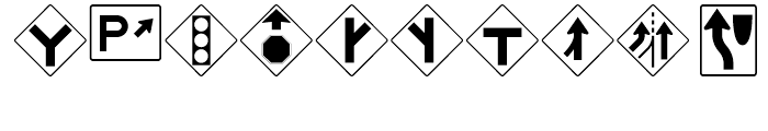 PIXymbols Highway Signs Regular Font OTHER CHARS