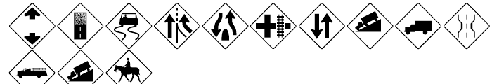 PIXymbols Highway Signs Regular Font UPPERCASE