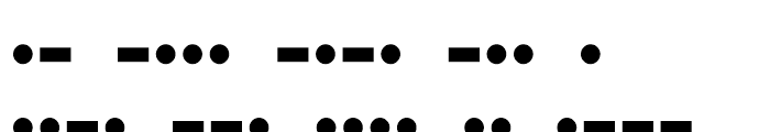 PIXymbols Morse Regular Font UPPERCASE