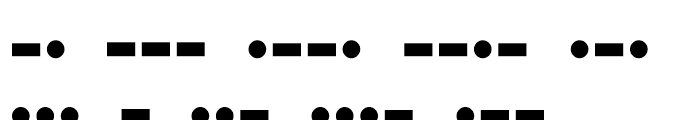 PIXymbols Morse Regular Font UPPERCASE