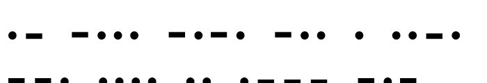 PIXymbols Morse Regular Font LOWERCASE