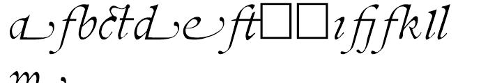 Pinnacle JY Italic Alternates Font LOWERCASE