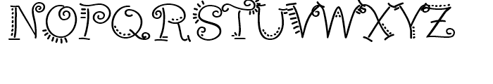 PizPaz Handwriting Regular Font UPPERCASE