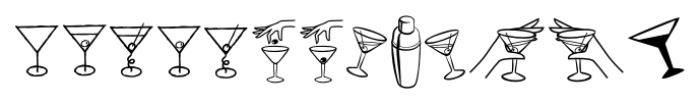 Pink Martini OT Icons Font LOWERCASE
