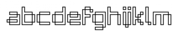 Pixelar Outline Font LOWERCASE