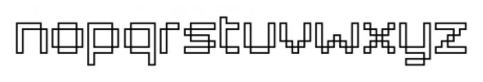 Pixelar Outline Font LOWERCASE