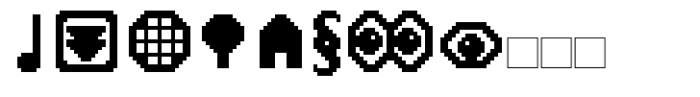 PIXEL Pattern Icons Font UPPERCASE