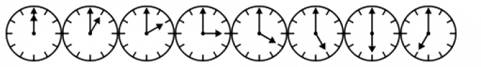 PIXymbols Clocks Bold Font LOWERCASE