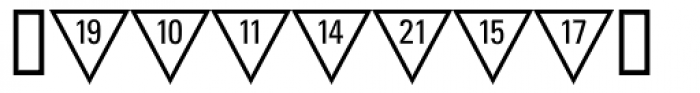 PIXymbols Triangle Num Font UPPERCASE