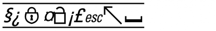 PIXymbols Unikey Italic Font OTHER CHARS