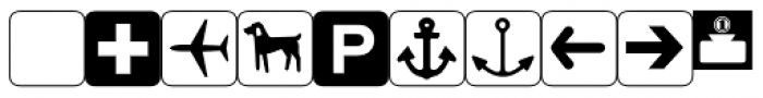 Pi Travel+Transportation Font UPPERCASE