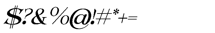 Picabro Italic Font OTHER CHARS