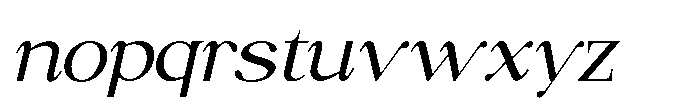 Picabro Italic Font LOWERCASE