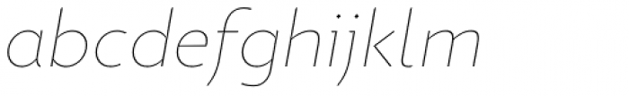 Picadilly Extra Light Italic Font LOWERCASE