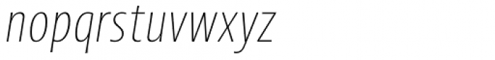 Picador Sans Thin Italic Font LOWERCASE