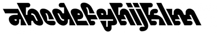Pickle Standard Reversed Italic Font LOWERCASE