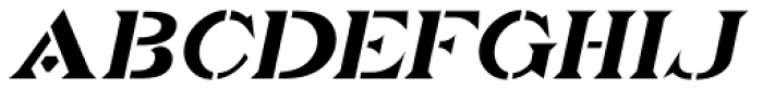 Picturesque Stencil JNL Oblique Font LOWERCASE
