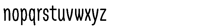 Picual Light Condensed Font LOWERCASE