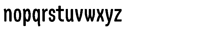 Picual Medium Condensed Font LOWERCASE