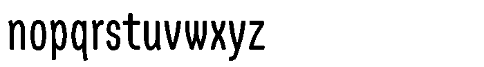 Picual Regular Condensed Font LOWERCASE