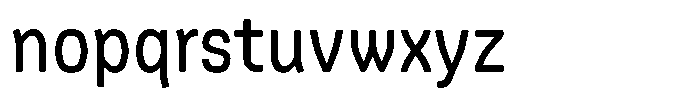 Picual Regular Semi Condensed Font LOWERCASE