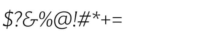 Pier52 Extra Light Italic Font OTHER CHARS