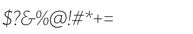 Pier52 Thin Italic Font OTHER CHARS