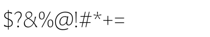 Pier52 Thin Font OTHER CHARS