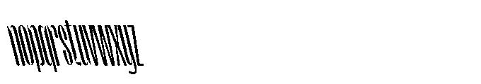 Pierknife Back Slant Font LOWERCASE