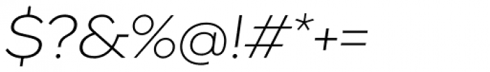 Pieta Thin Italic Font OTHER CHARS