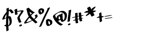 Pigame Graffiti Font OTHER CHARS