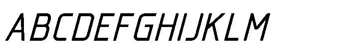 Pilatus ISO Pilatus-ISO Italic Font UPPERCASE