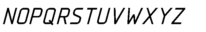 Pilatus ISO Pilatus-ISO Italic Font UPPERCASE