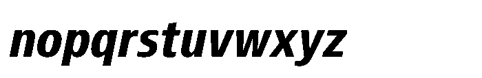 Pilea Extrabold Italic Font LOWERCASE