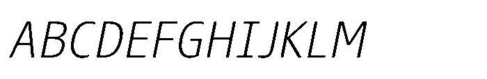 Pilea Extralight Italic Font UPPERCASE