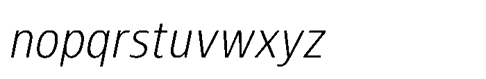 Pilea Extralight Italic Font LOWERCASE