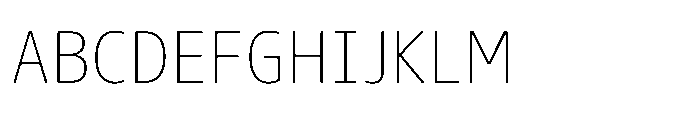 Pilea Thin Font UPPERCASE