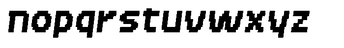 Pileup Bold Oblique Font LOWERCASE