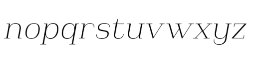 Piman Extra Light Italic Font LOWERCASE