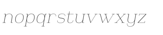 Piman Thin Italic Font LOWERCASE