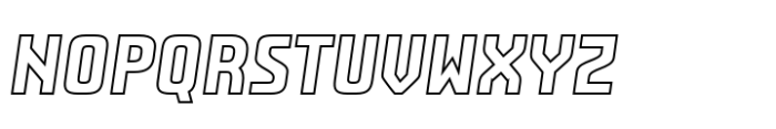 Pinbals Italic Outline Font UPPERCASE