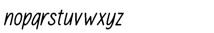 Pink Sky Italic Font LOWERCASE
